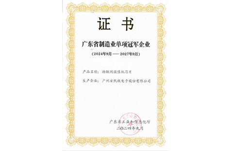 廣東省制造業(yè)單項(xiàng)冠軍企業(yè)